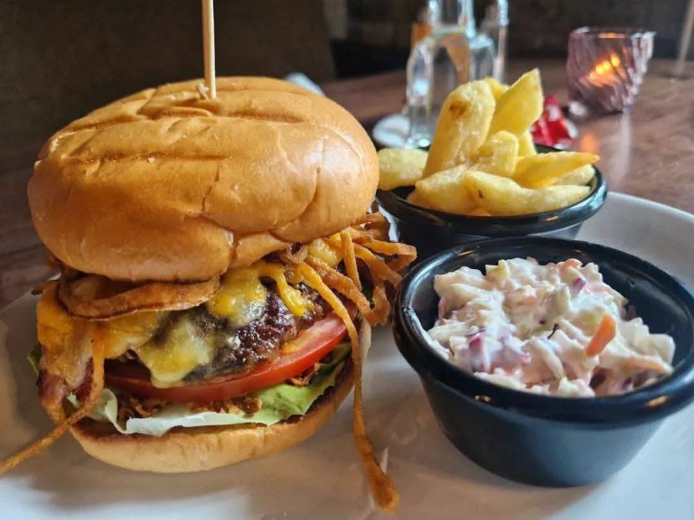 Silver Tassie burger with fries 768x576