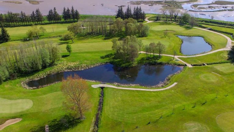 letterkenny golf club aerial view with beach in the background 768x433